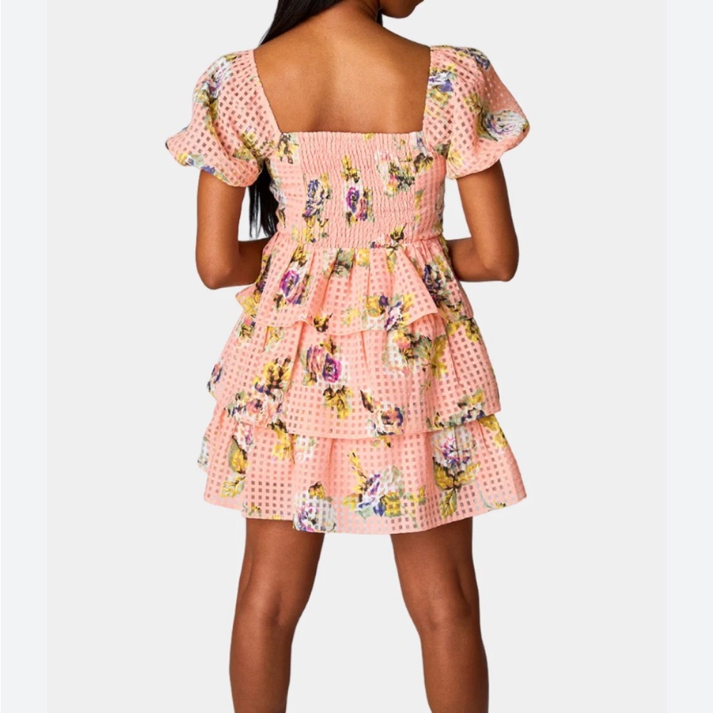 Buddy Love CONNER Short Lace Dress Peach Irish Rose size Medium - Picture 12 of 13